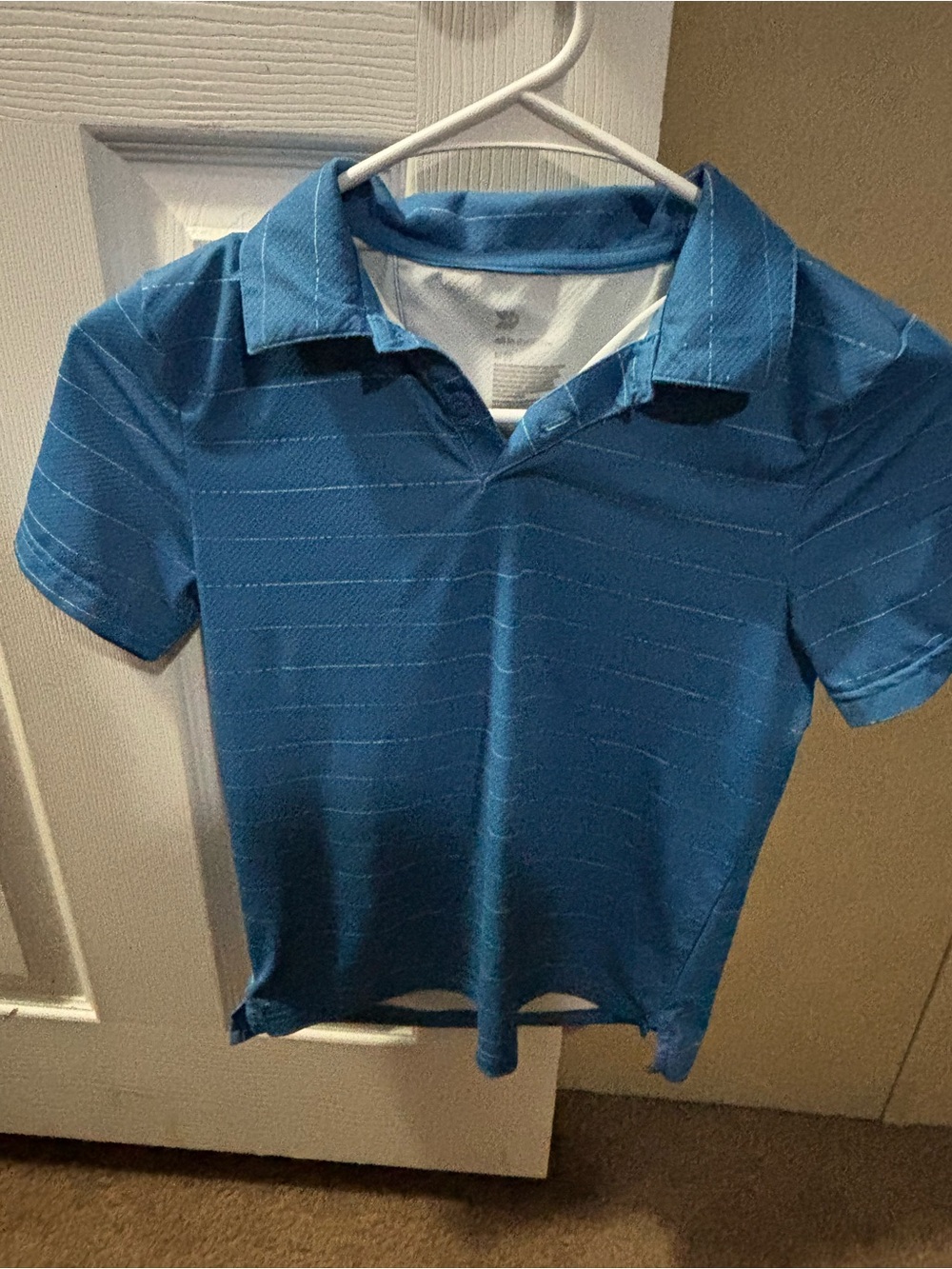 all in motion Blue Striped Polo Shirt